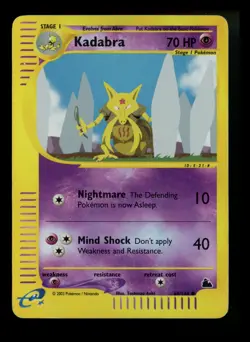 Kadabra 69/144 Skyridge 2003 Reverse Holo e-Series Pokemon Card TCG - Image 1
