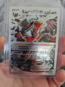 Pokemon Silver Foil Fan Art M Shadow Darkrai EX Textured Collector Card 159/300 - Image 1