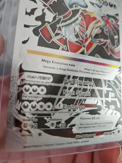 Pokemon Silver Foil Fan Art M Shadow Darkrai EX Textured Collector Card 159/300 - Image 3