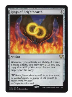 Rings of Brighthearth MTG Commander Legends Rare NM x1 - Magic Card Regular - Image 1