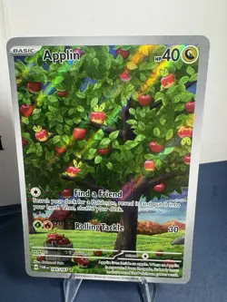 Pokemon TCG Applin Card Twilight Masquerade Illustration - Image 2