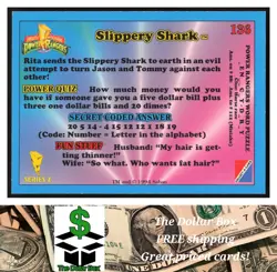1994 Collect-A-Card Mighty Morphin Power Rangers Series 2 #136 Slippery Shark - Image 2