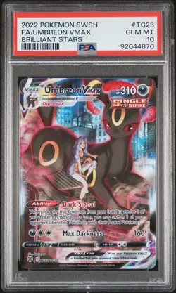PSA 10 GEM MINT Umbreon VMAX TG23/TG30 Brilliant Stars Pokemon Card - Image 1