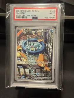 Pokemon Squirtle IR Stellar Crown Card 148/142 Holo Full Art SCR en 2024 - Image 1