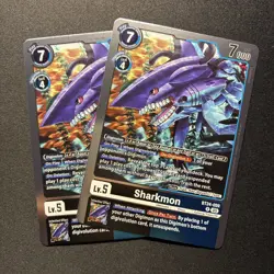 Sharkmon BT24-059 Playset Time Stranger Digimon Card Game x2 - Image 1