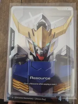 Gundam Card Game TCG Dual Impact Resource Gundam Barbatos 1st Form R-017 C+ NM - Image 1
