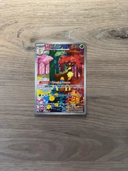 Sawsbuck #166/162 SV05: Temporal Forces Holo Pokemon Card Illustration Rare - Image 1