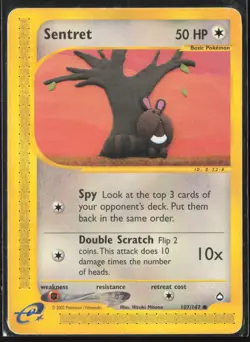 Sentret Common Aquapolis 107/147 HP Pokemon Card - Image 1