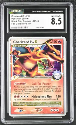 CGC 8.5 Charizard G LV.X 2009 Black Star Promos DP45 Holo Pokemon Card - Image 1