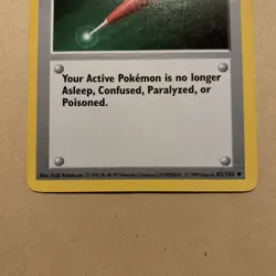 Shadowless Full Heal 82/102 Base Set Pokemon Card - Image 3