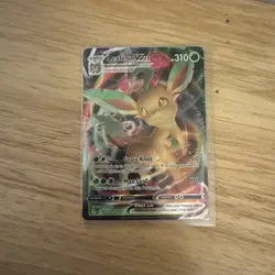 Pokemon TCG Leafeon VMAX Evolving Skies Holo Ultra Rare Card 008/203 - Image 1
