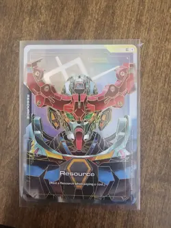 Gundam TCG Card Game Dual Impact Foil Resource GD02 R-015 C++ GQuuuuuuX Gundam - Image 1