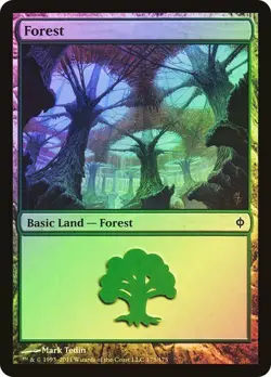 New Phyrexia MTG Foil Forest (#175) Magic - Image 1