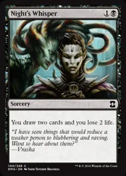 MTG - Night's Whisper - Eternal Masters - NM, English Magic FLAT RATE SHIP - Image 1