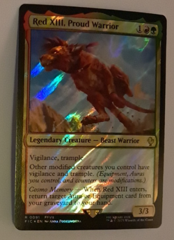 Red XIII, Proud Warrior Surge FOIL NM FINAL FANTASY VII Magic the Gathering MTG - Image 1