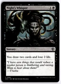 Night's Whisper NM ECC Commander: Lorwyn Eclipsed MTG - Image 1