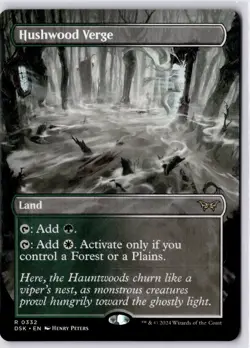 Hushwood Verge (Borderless) Duskmourn: House of Horror Regular NM R 0332 - Image 1