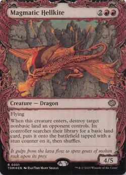 Magmatic Hellkite (Showcase) NM Foil Tarkir #301 Rare MTG - Image 1