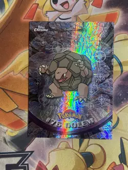 Pokemon Topps Chrome 2000 TV #76 Golem Spectra Holo Vintage NM - Image 1