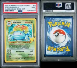 2021 POKEMON CELEBRATIONS CLASSIC COLL #15 VENUSAUR-HOLO PSA 9 - Image 3