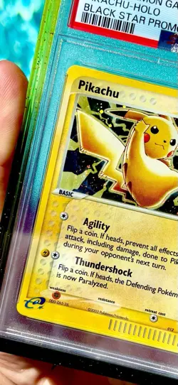 2003 Pokemon PSA 9 Pikachu HOLO⚡🐱w/ SWIRL 🌀- 012 - AND VOLTAGE 🔌 GRADEDGUARD - Image 4