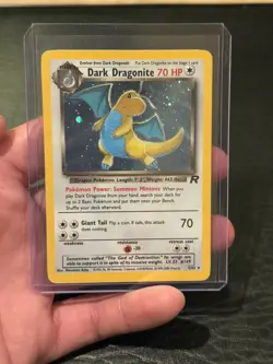 Dark Dragonite 5/82 Team Rocket Holo Rare Unlimited Vintage Pokemon TCG - LP/NM - Image 3