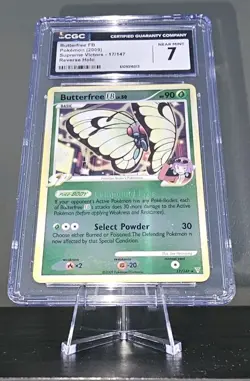 Butterfree FB CGC NM 7 Pokemon (2009) Supreme Victors 17/147 Reverse Holo Rare🦋 - Image 1