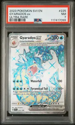 2023 POKEMON SVI EN-SCARLET & VIOLET ULTRA RARE #225 GYARADOS EX PSA 7 - Image 1