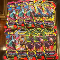 Pokemon TCG Mega Evolution: Phantasmal Flames Sleeved Booster Pack Lot of 10 - Image 1