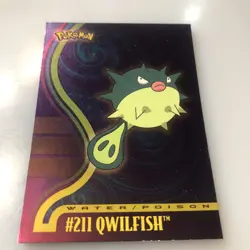 Qwilfish Pokemon Topps (2001) Johto League Champions #211 Silver Foil - Image 1