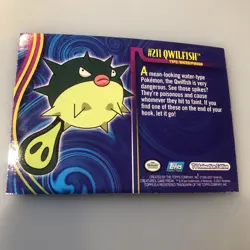 Qwilfish Pokemon Topps (2001) Johto League Champions #211 Silver Foil - Image 4