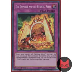 Yugioh The Traveler and the Burning Abyss DUEA-EN086 Super Rare 1st Edition NM - Image 1