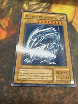 YUGIOH Blue-Eyes White Dragon KA-05 Common MP (English Front Jap Back) - Image 1