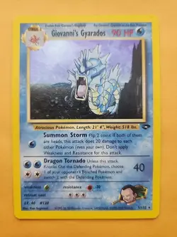 Pokemon TCG Giovanni's Gyarados Gym Challenge Holo Card 5/132 NM - Image 1