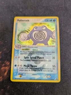 POLIWRATH 11/112 EX FireRed & LeafGreen HOLO Pokemon card LP - Image 1