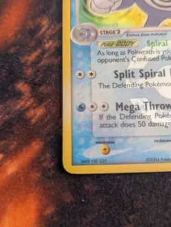 POLIWRATH 11/112 EX FireRed & LeafGreen HOLO Pokemon card LP - Image 5