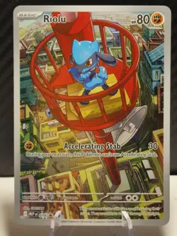Pokemon TCG Riolu 010 Mega Evolution Black Star Promo Holo Card Mint Condition - Image 1