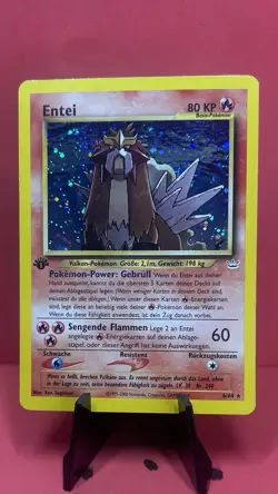 Pokemon 2000 - Entei Holo 1st Edition - Neo Genesis - German - SUPER RARE CARD - Image 1