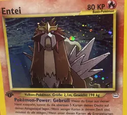 Pokemon 2000 - Entei Holo 1st Edition - Neo Genesis - German - SUPER RARE CARD - Image 3