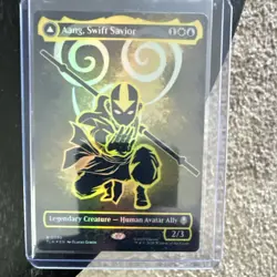 Magic: The Gathering Foil Legendary Creature Cards Aang & Aang and La - Image 1