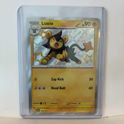 Pokemon Paldean Fates Luxio 136/091 Baby Shiny Rare Card NM TCG - Image 1