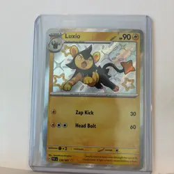 Pokemon Paldean Fates Luxio 136/091 Baby Shiny Rare Card NM TCG - Image 2
