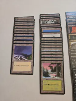 Magic the Gathering Ice Age Lot Necropotencd Urza's Bauble, Brushland - Image 2