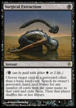 MTG English Surgical Extraction NM Foil New Phyrexia - Image 1
