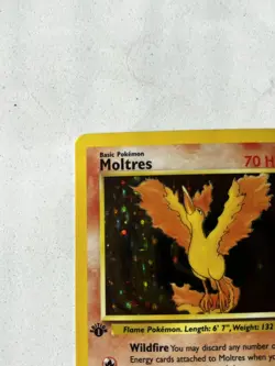 Pokemon TCG 1999 Moltres Fossil 12/62 Holo Rare 1st Edition NM NP - Image 3