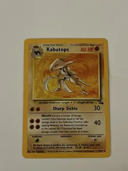 Pokemon TCG Kabutops Fossil 9/62 Holo Unlimited Holo Rare - Image 2