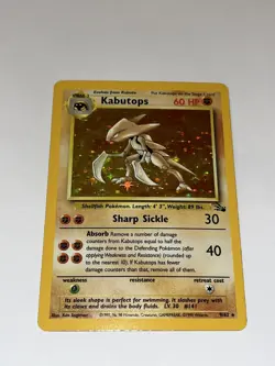 Pokemon TCG Kabutops Fossil 9/62 Holo Unlimited Holo Rare - Image 3