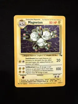 Magneton Pokemon TCG 11/62 Fossil Set Unlimited Holo Rare LP* - Image 1