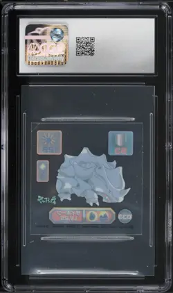 1998 Pokemon Japanese Amada Super DX Clear Rhyhorn #D33 CGC 10 GEM MINT - Image 2