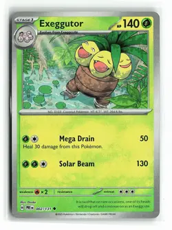 Pokemon Prismatic Evolutions #002/131 Exeggutor (Master Ball Pattern) - Image 1